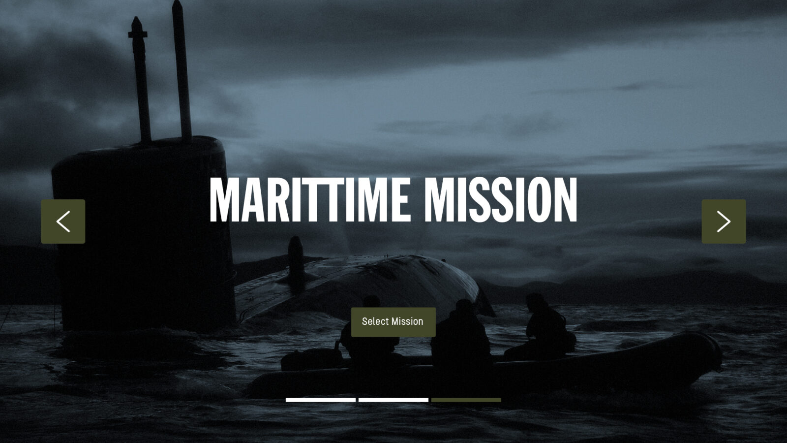 maritime mission, una delle tre missioni inserita in uno dei 7 exhibit realizzati da ett per Special forces in the shadow