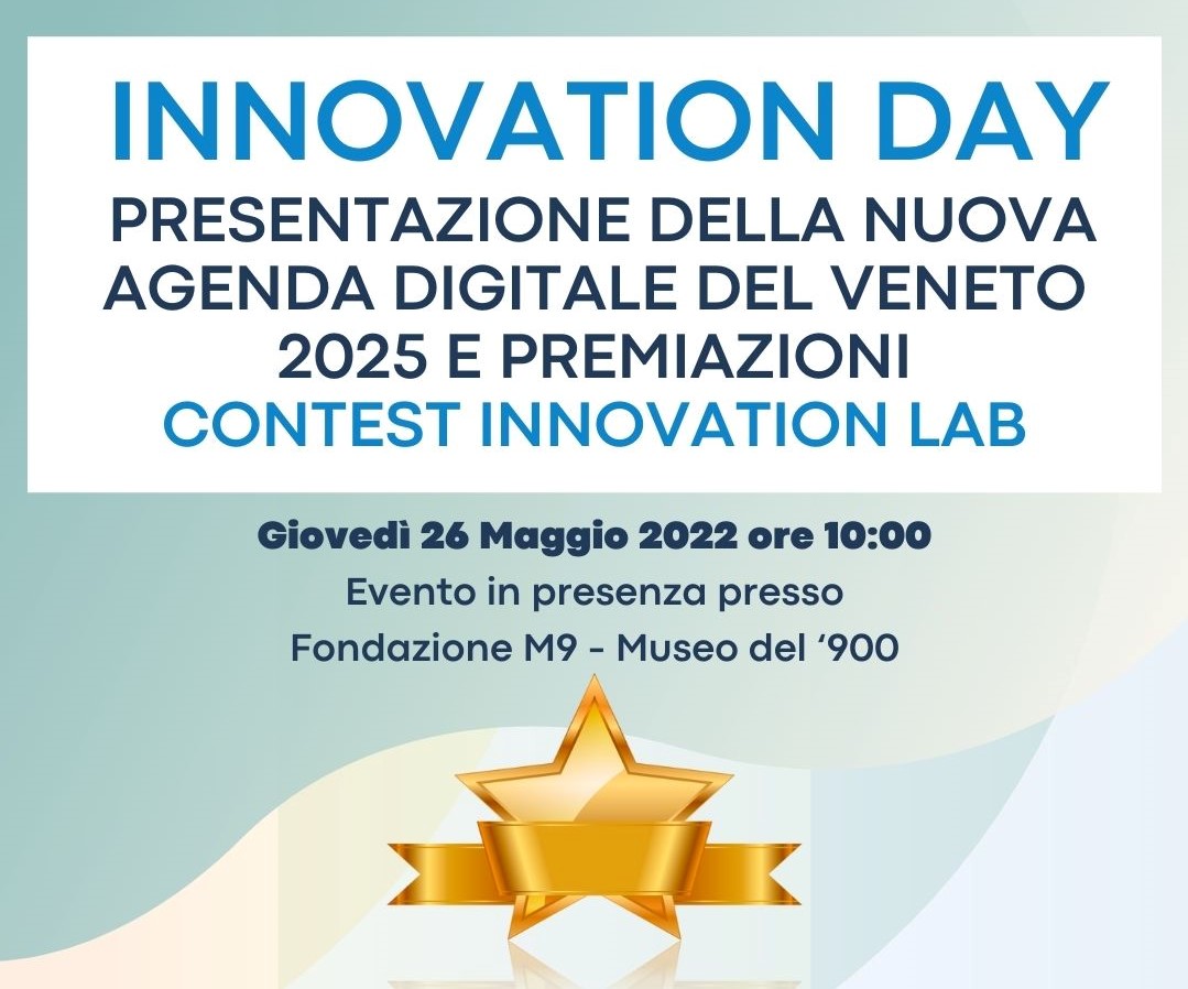 locandina dell'innovation day 2022 dedicata agli innovation lab, tra cui #INNOTV e Space 13