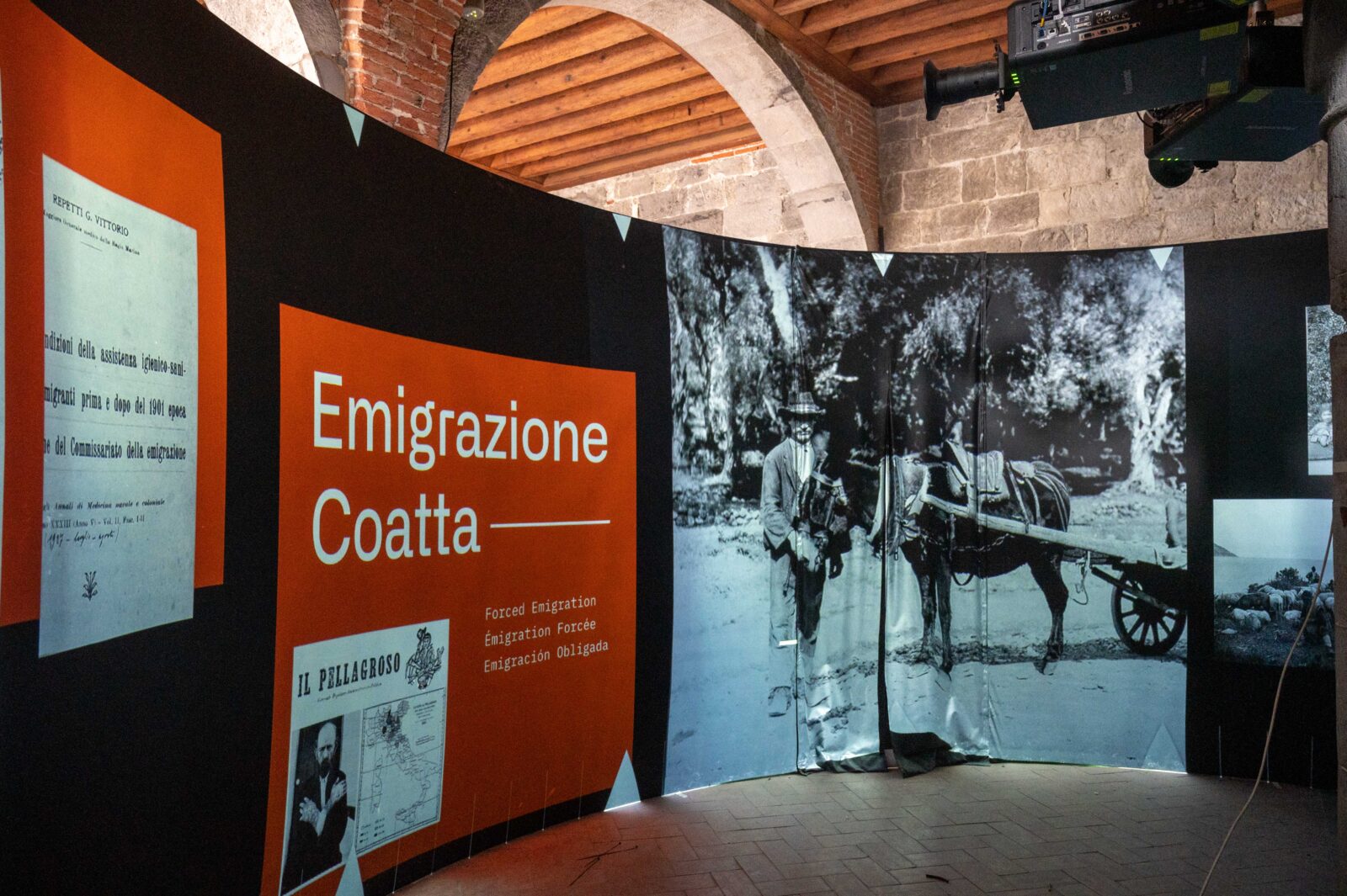 proiezione a 360° presso il Museo Nazionale Emigrazione Italiana - MEI