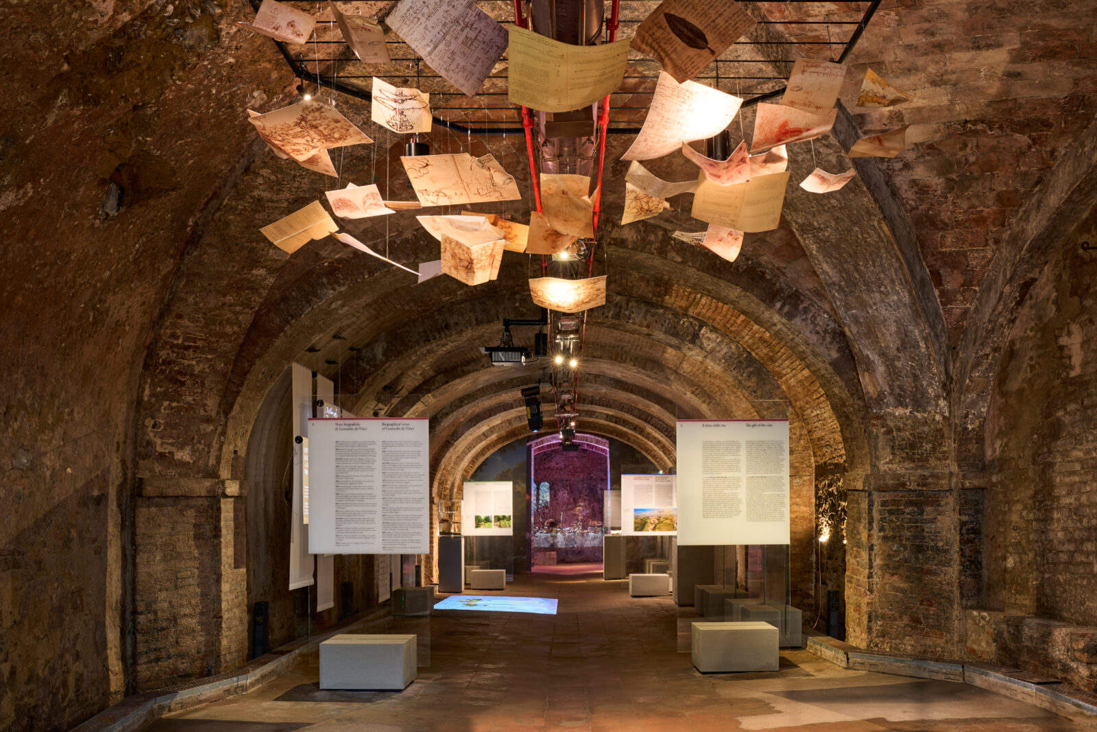 Antica galleria che nell’Ottocento che ospita Leonardo: il dono della vigna, mostra interattiva allestita da ETT