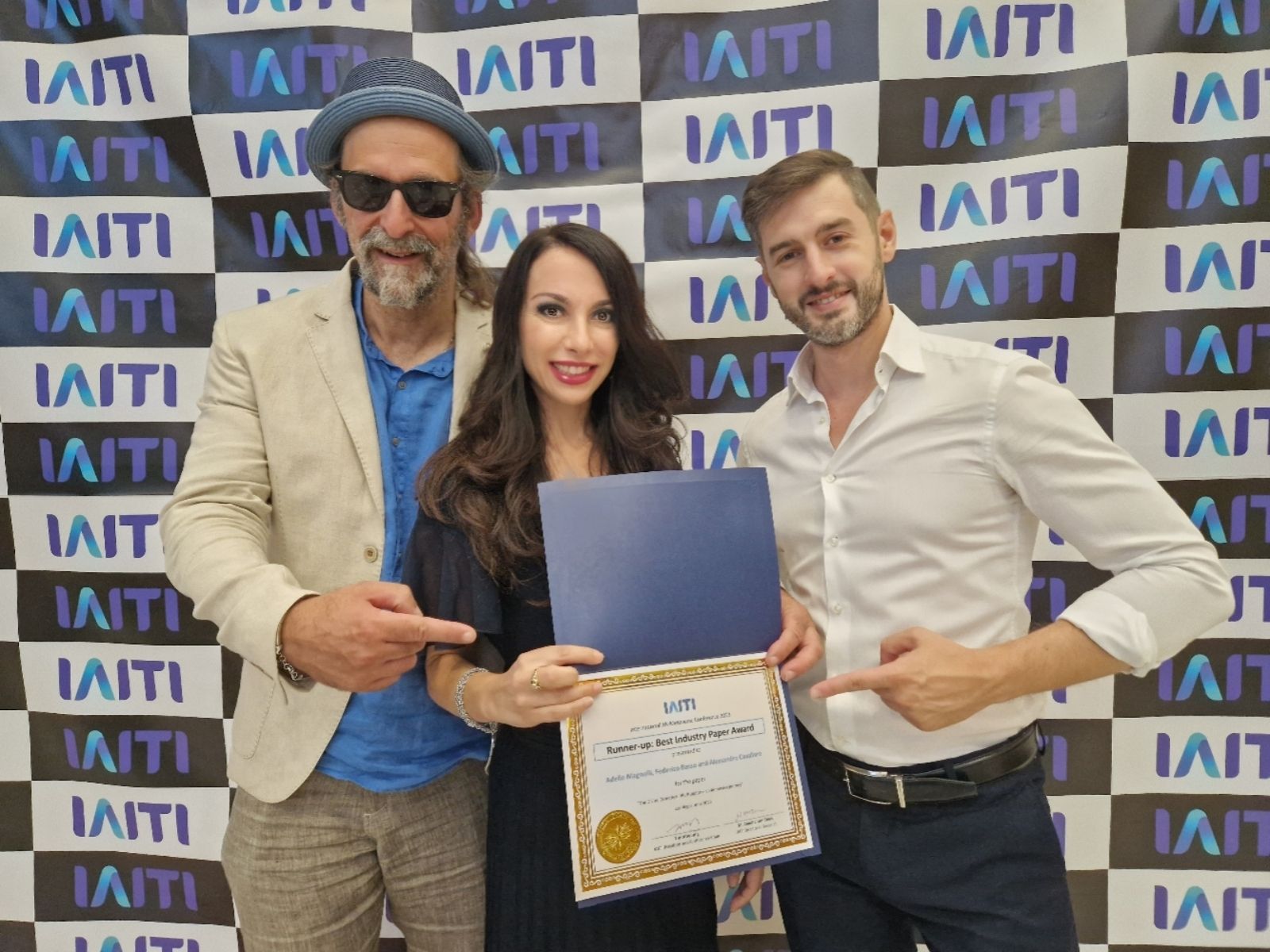 Federico Basso, Adele Magnelli e Alessandro Cavallaro sono stati premiati con il Best Paper Award per La Divina Commedia VR, il Purgatorio, un viaggio immersivo