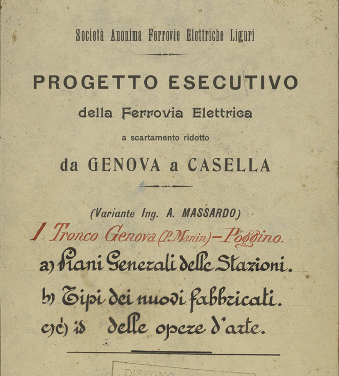 Documento digitalizzato da ETT per la ferrovia Genova casella