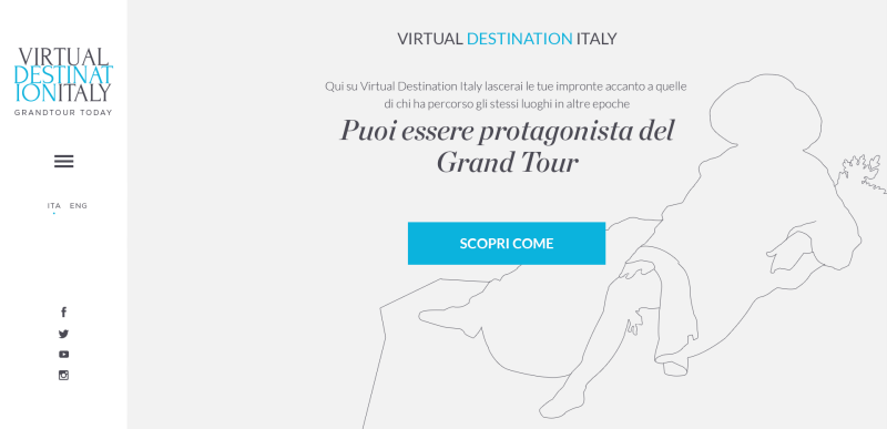 l'interfaccia del progetto Virtual Destination Italy