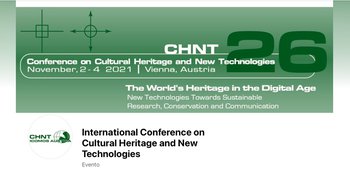 locandina chnt26, Conference on Cultural Heritage and New Technology, a cui ett ha partecipato
