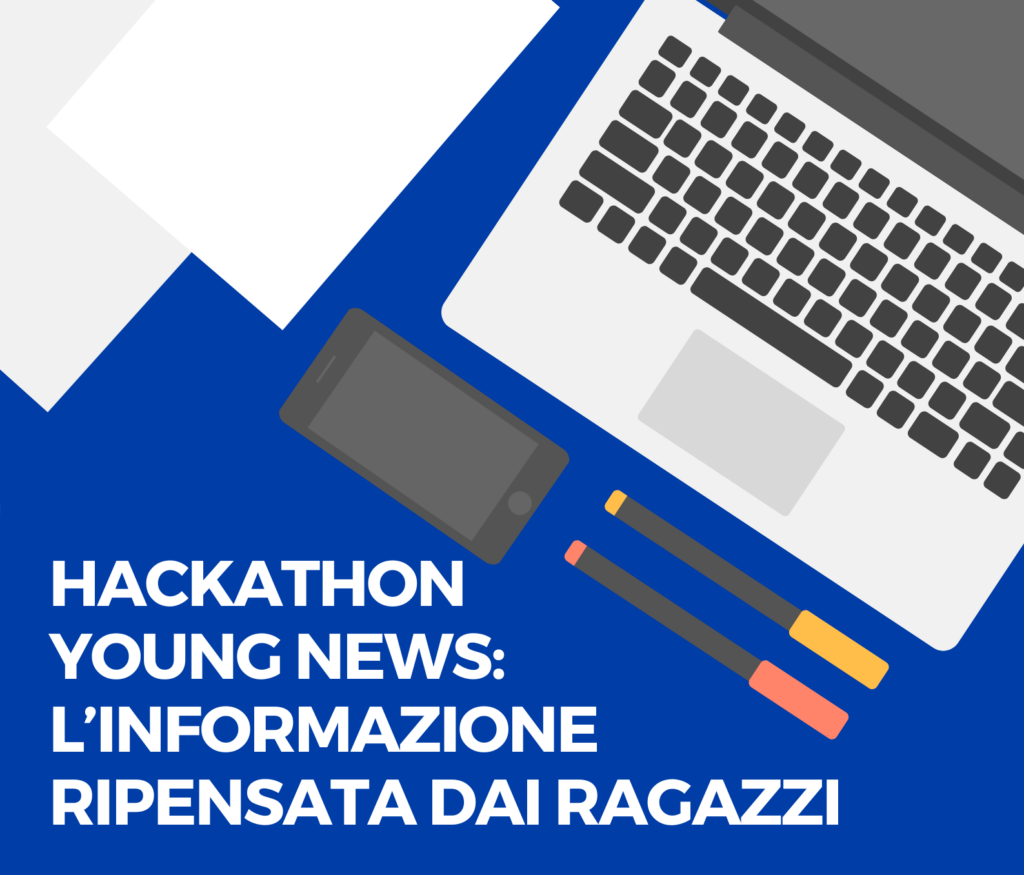 Locandina parziale dell'hackathon Young News di #INNOTV