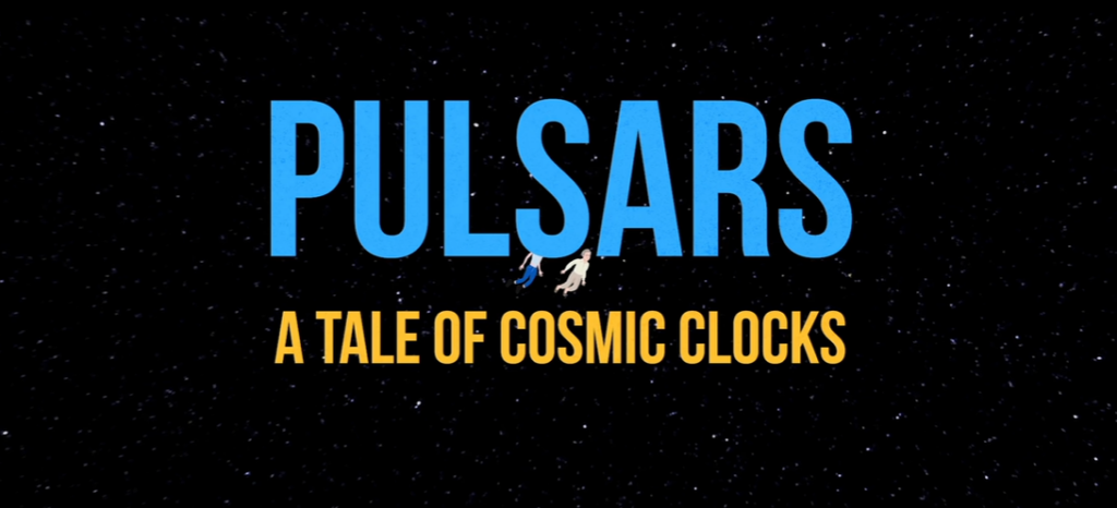 locandina di pulsars a tale of cosmic clocks di VIS, società del gruppo ETT
