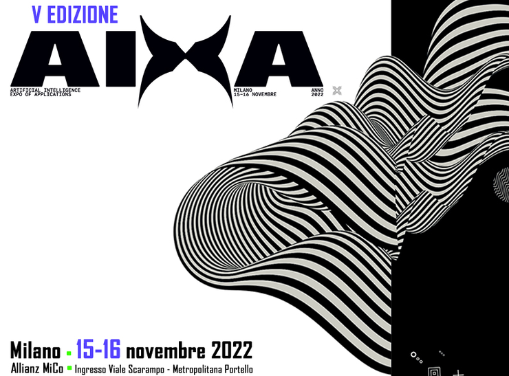 locandina di aixa 2022, evento milanese che ha visto la presentazione di alia, start up di Gruppo Meta, società del gruppo ETT