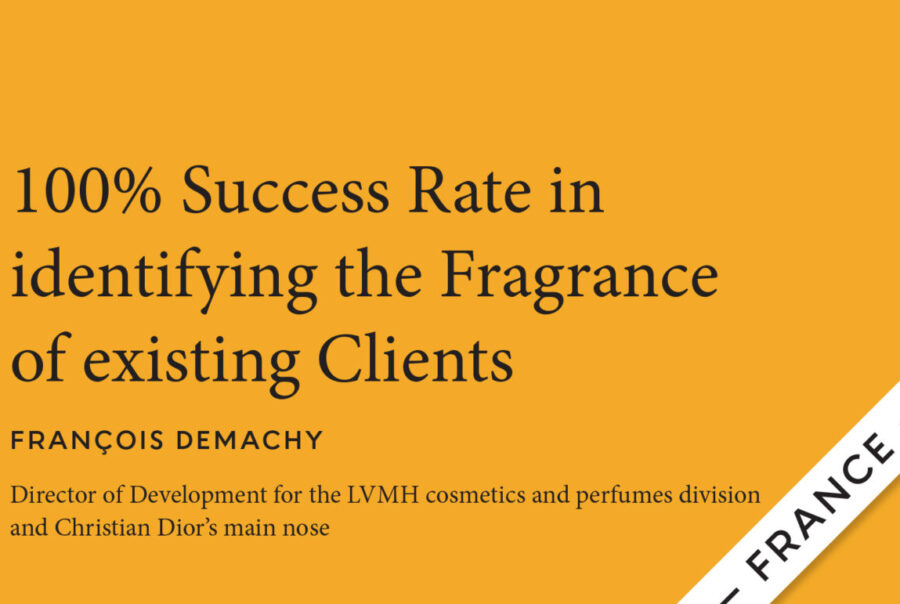 scritte su sfondo giallo 100% success rate in identifying the Fragrance of existing clients