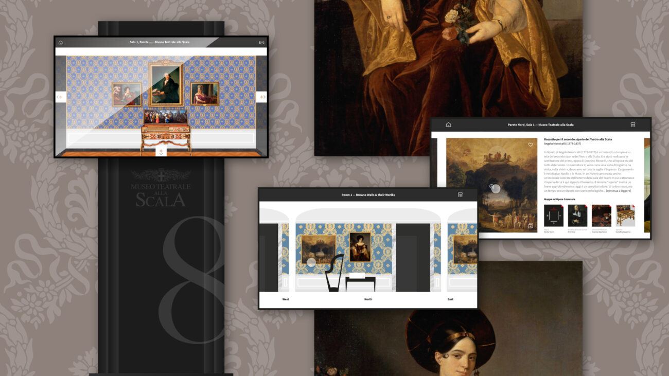 schermate dell'app di visita del museo teatrale alla scala sviluppato da ett