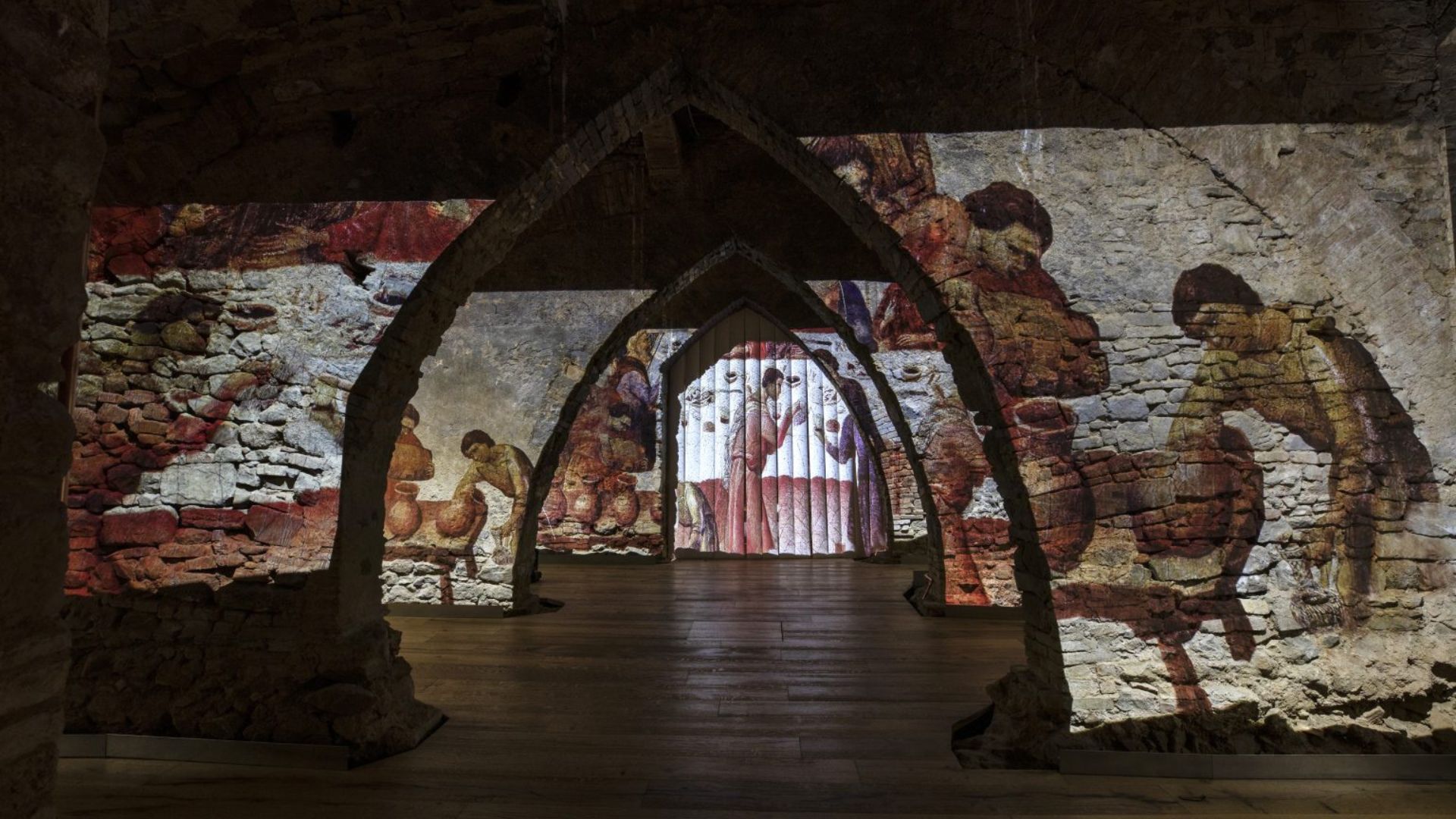 proiezioni immersive di ett nel Tempio del Brunello