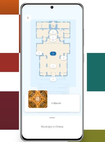mockup applicazione deacupra per i percorsi turistici