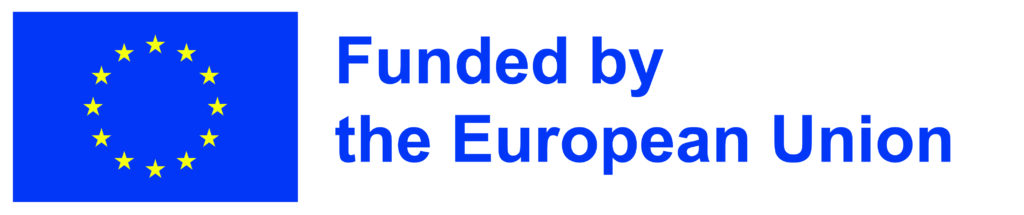 Logo dell'unione europea con scritta "Funded by European Union"