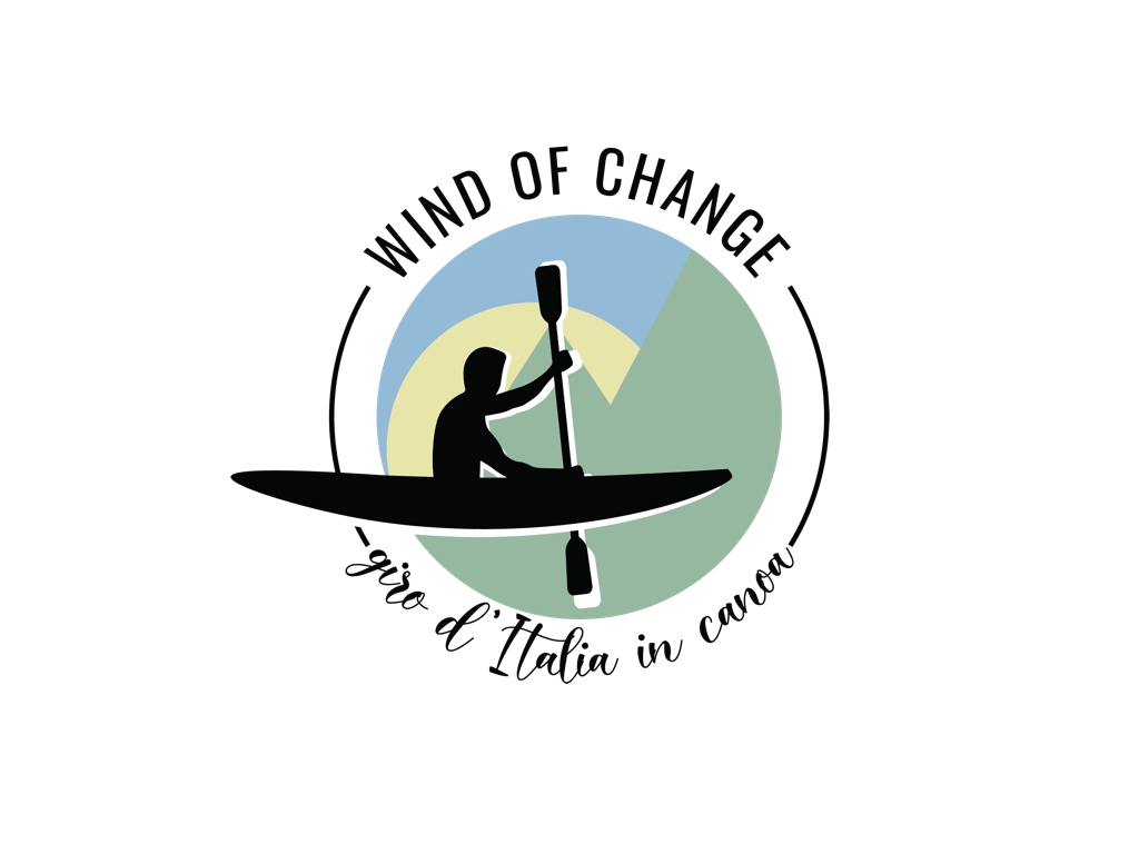 logo del progetto wind of change giro dell'Italia in canoa