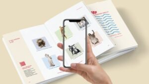 catalogo scansionabile del Museo Salinas di Palermo, schermo di cellulare in sovrimpressione