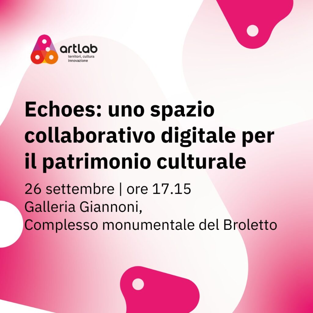 locandina dell'appunamento dedicato a echoes di artlab novara 2024