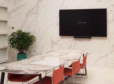foto delle tecnologie installate da ett presso lo showroom di atlas concorde nel nuovo Park Studio